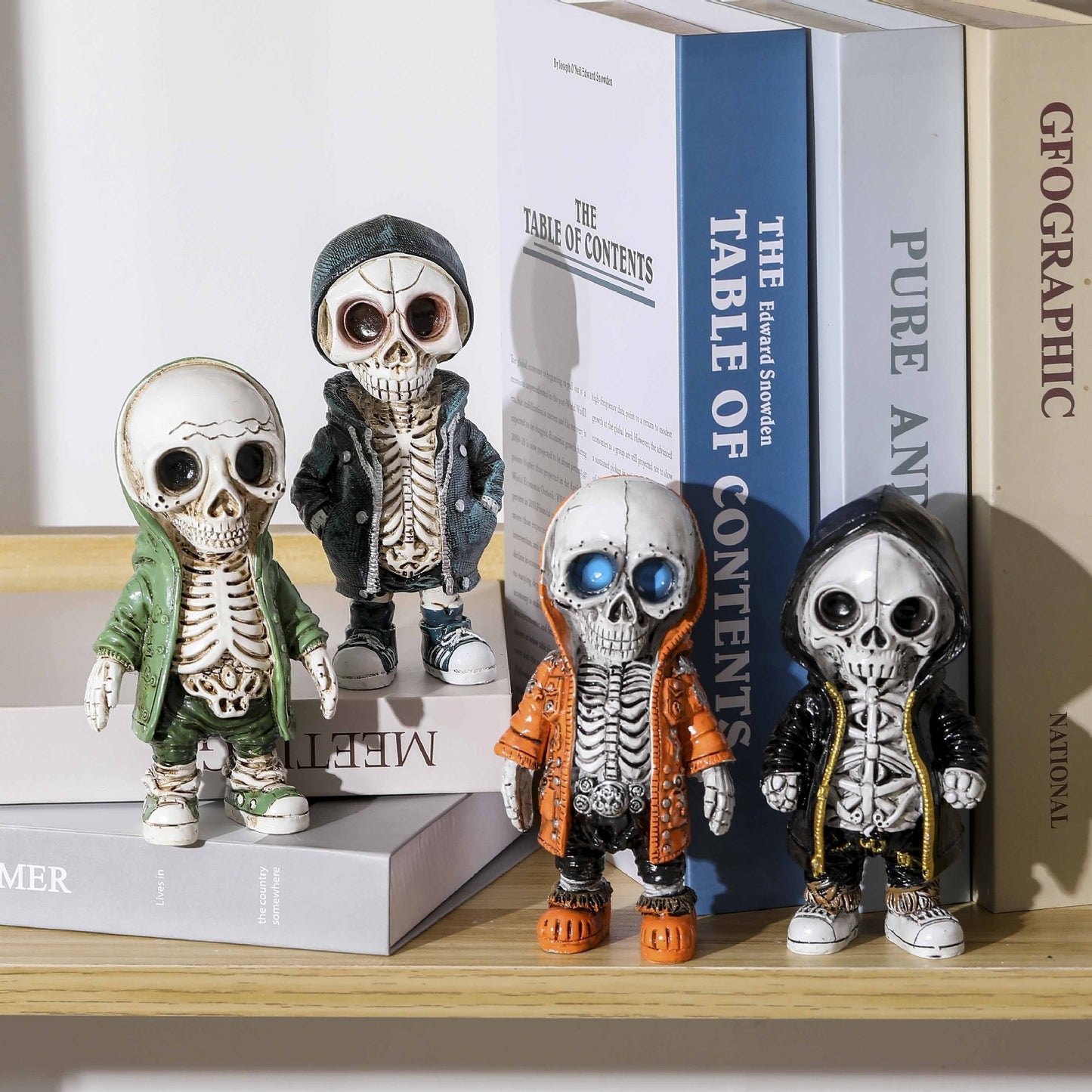 Halloween Decoration Skeleton Doll Resin Craft Decoration Home Bookshelf Art Creative Decoration