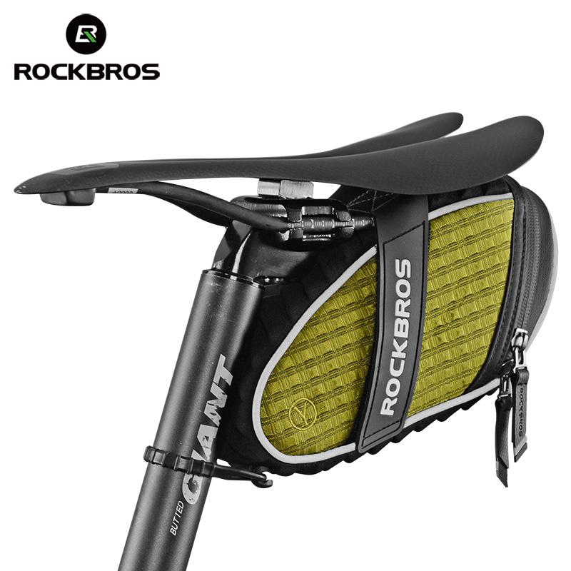 ROCKBROS Bicycle Bag 3D Shell Rainproof Saddle Reflective Bike  Shockproof Cycling Rear Seatpost  MTB Bike Accessories