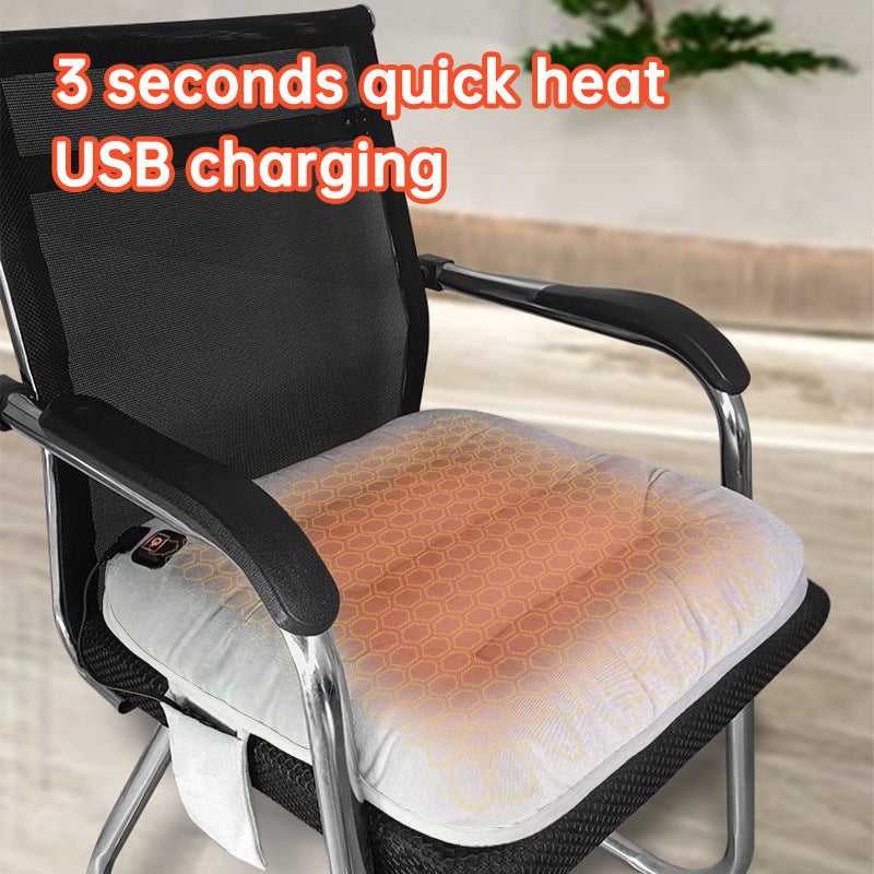 45X45cm USB Heating 3-speed Thermostat Cushion Office Sedentary Car Home Dual-use Winter Warm Physiotherapy Electric Heating Pad - NOVADI