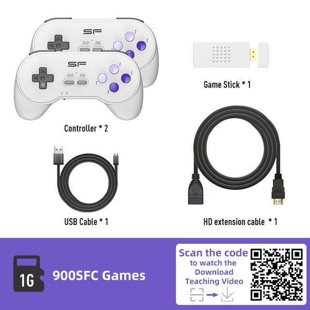 SFC Classic Retro Gaming Console Super SNES Wireless Doubles HD Gaming Console Y2 SF Mini Gaming Console - NOVADI