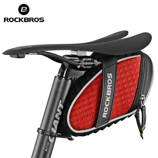 ROCKBROS Bicycle Bag 3D Shell Rainproof Saddle Reflective Bike  Shockproof Cycling Rear Seatpost  MTB Bike Accessories