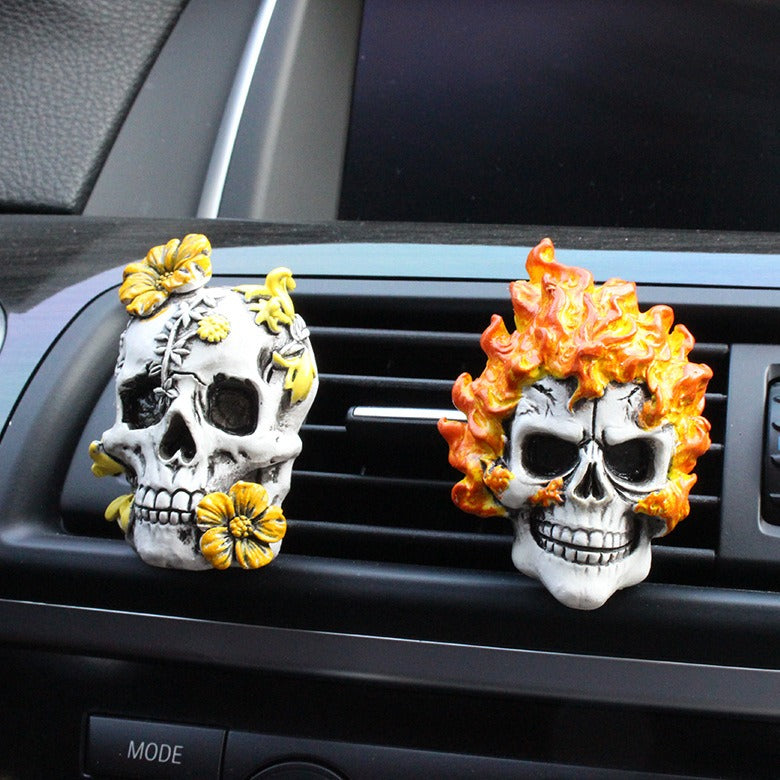 Undead Ghost Head Aromatherapy Clip Resin Car Air Outlet Aromatherapy Pendant - NOVADI