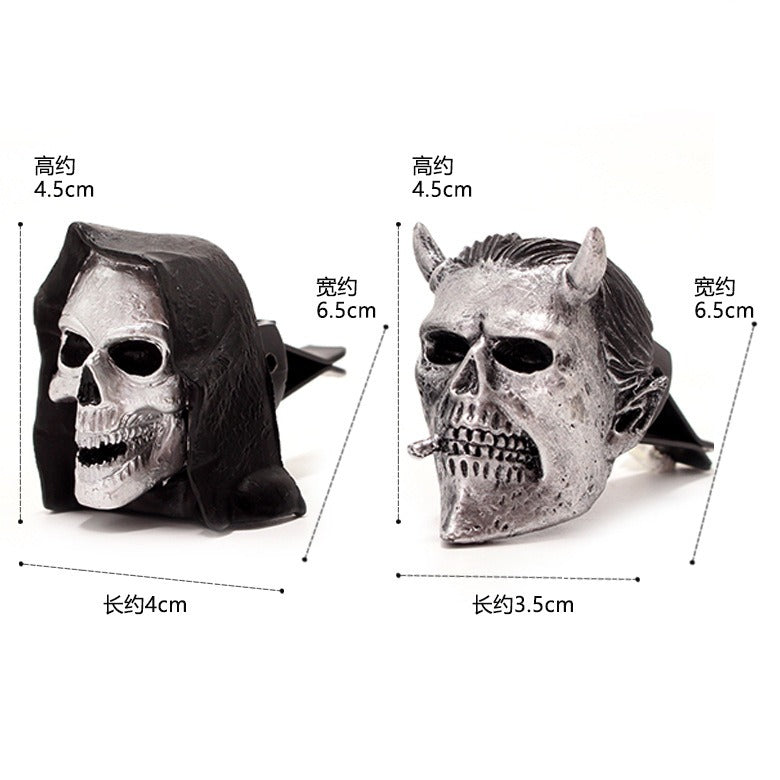 Death Skull Aromatherapy Plugin Resin Ghost Mask Car mounted Aromatherapy Clip Decoration - NOVADI