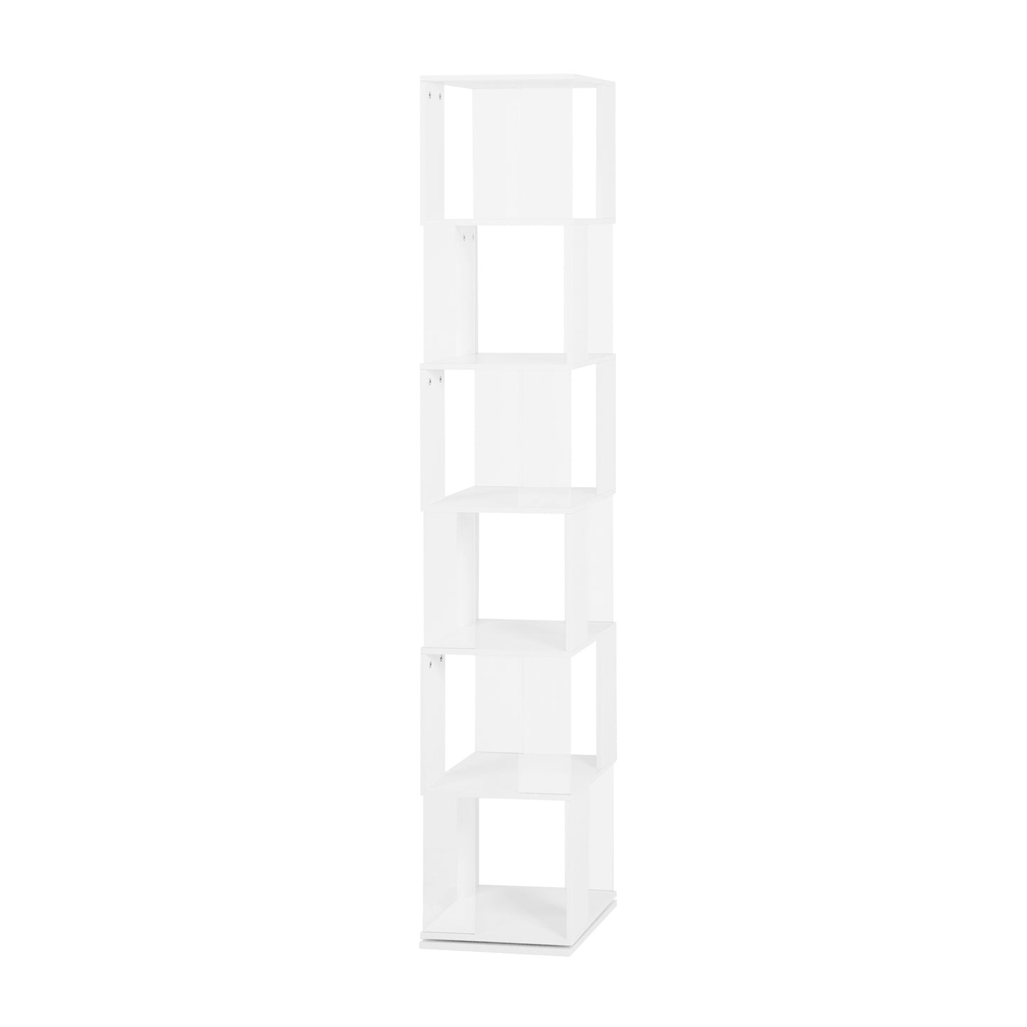 6-layer rotating acrylic board simple bookshelf, multi-functional creative bookshelf for students in the living room