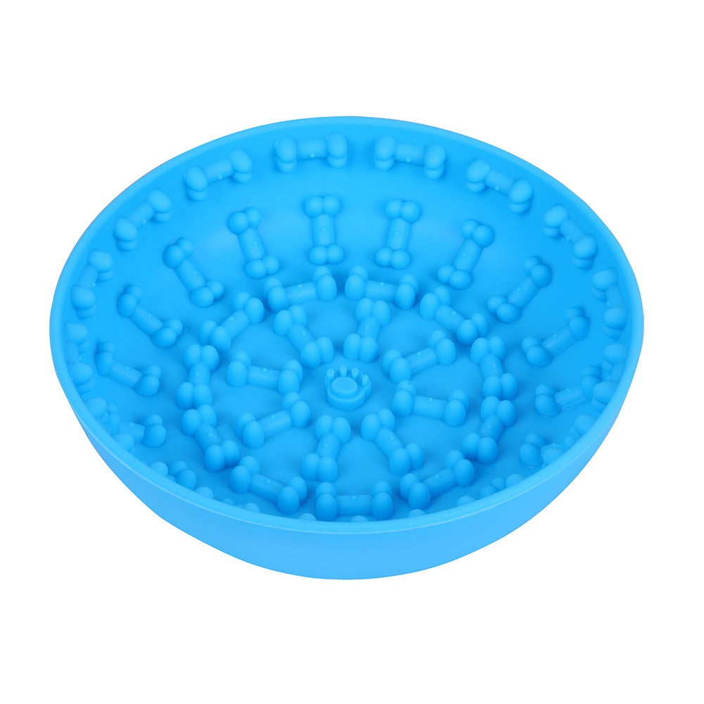 Pet slow feeding bowl Pet food utensils Cat and dog anti-choking slow feeding suction cup non-slip silicone slow feeding bowl