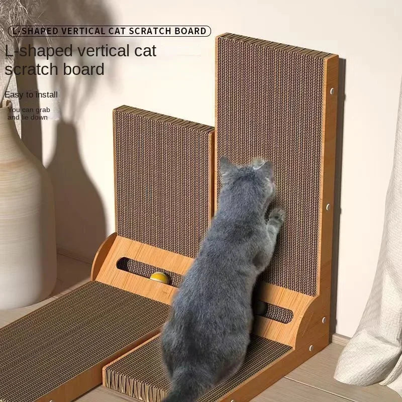 Furniture Cat Scratching Post L-shaped Cat scratch Board Wear-resistant Cat Scrapers Training Grinding Claw ToysCat Scratcher - NOVADI