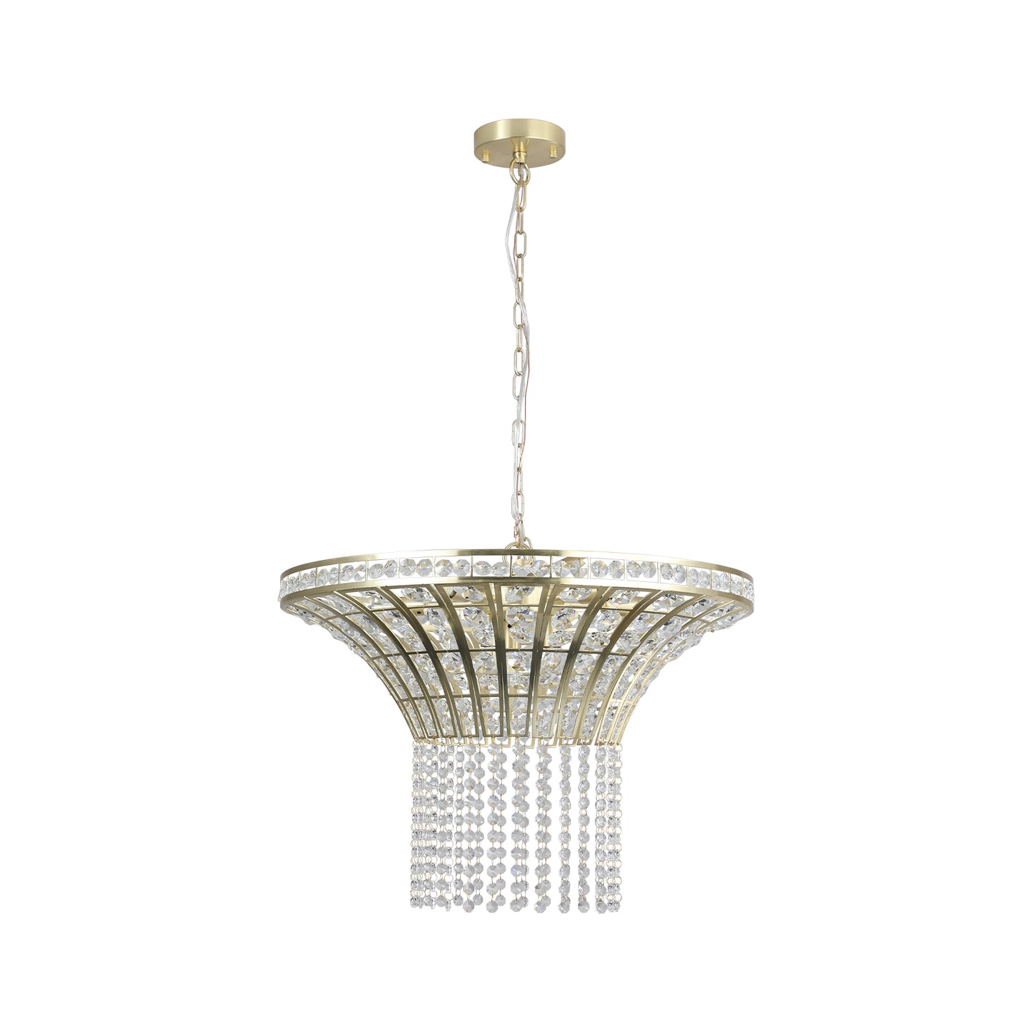 (Same as W1340120181/L5021) 8-Light 23.6" Wide Crystal Waterfall Chandelier (Bulb Not Included)