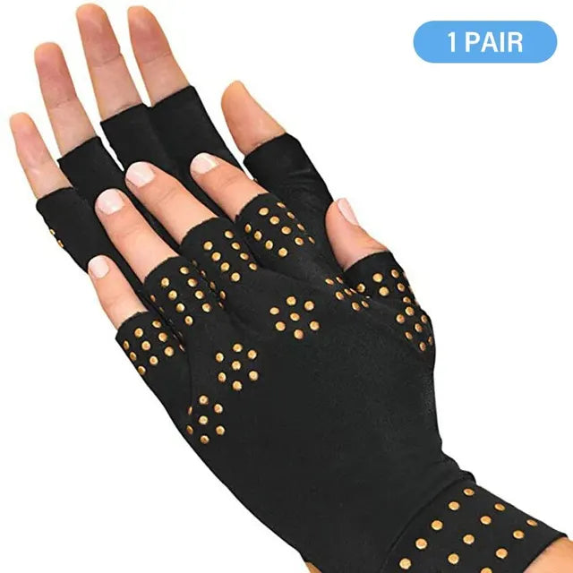 1 Pair Magnetic Therapy Gloves Wrist Support Arthritis Pain Relief Heal Joints Braces Supports Health Sport Care Hand Massager