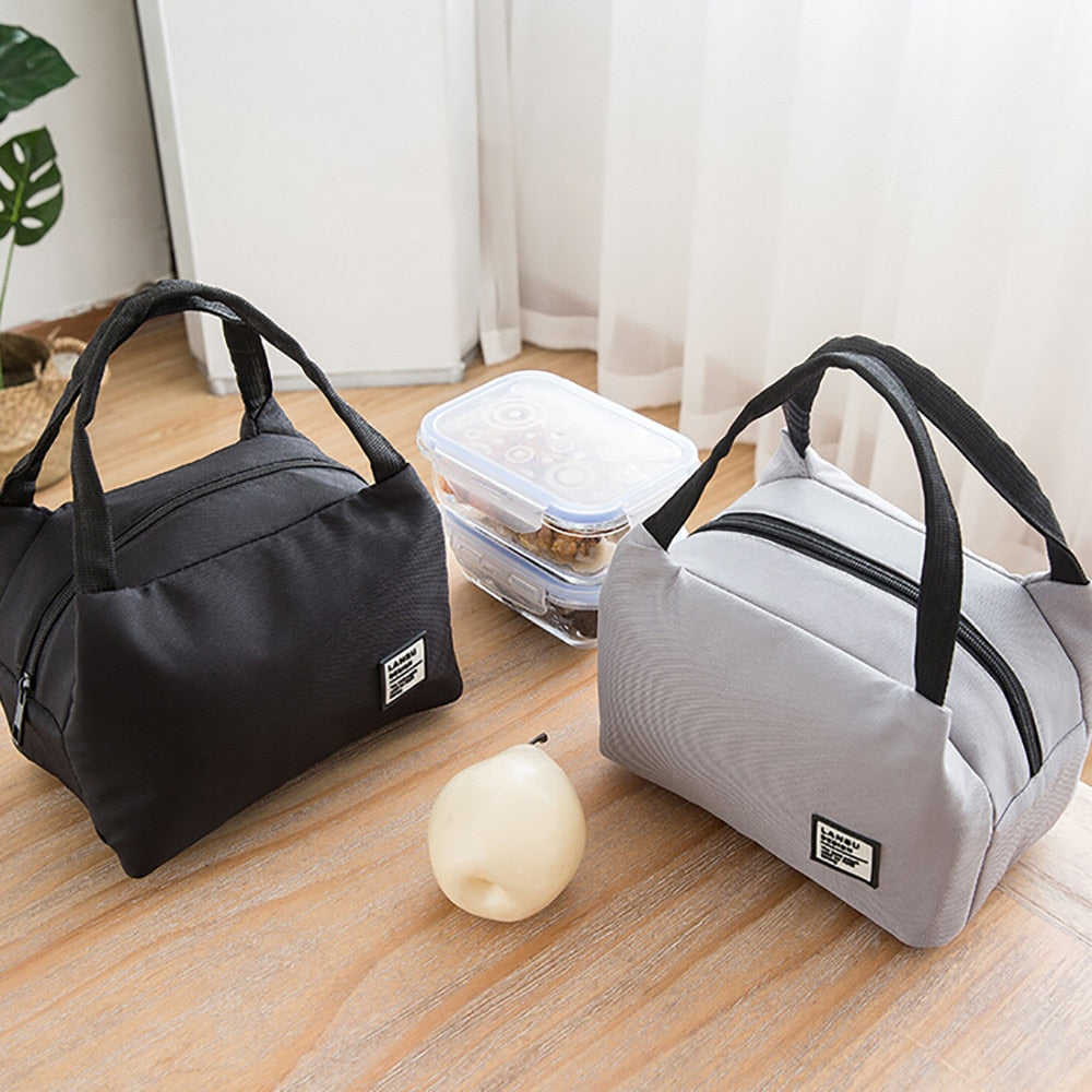 Portable Lunch Bag Thermal Insulated Lunch Box Tote Cooler Bag Bento Pouch Lunch Container School Food Storage Bags