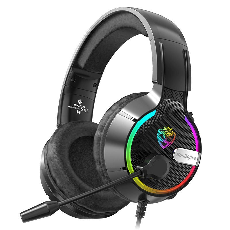 Am Kopf montiertes Gaming-Headset Soulbytes S19 kabelgebundenes RGB-Computer-Headset Anker-Gaming-Headset