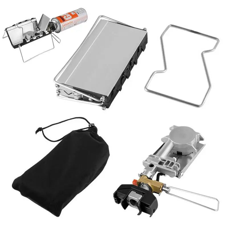 Portable Folding Mini Cassette Stove Windproof 2600W Camping Gas Stove Foldable Burner Boiled Water Stove For Camping Supplies