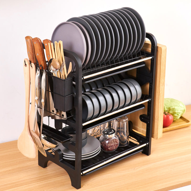 2 Layers Stainless Steel Dish Storage Rack Kitchen Storage Holder Dish Bowl Drain Rack