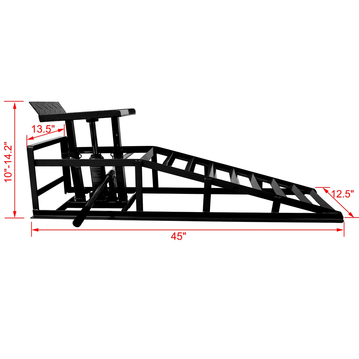 Auto-LKW-Service-Rampenlift, Garagen-Autolift, hydraulische Rampe, schwarz, 5 Tonnen, Wartungsrahmenlift (2 Packungen) schwarz