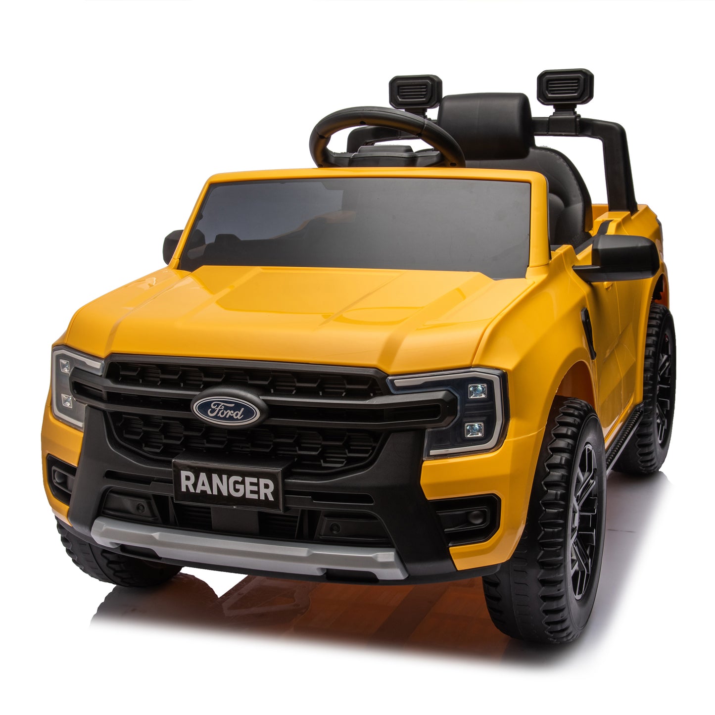 12V Kids Ride On Car W/Parents Remote Control,Licensed Ford Ranger,2WD,Rear wheel suspension,Low Start,Headlight,Horn,MP3,Blueto - NOVADI