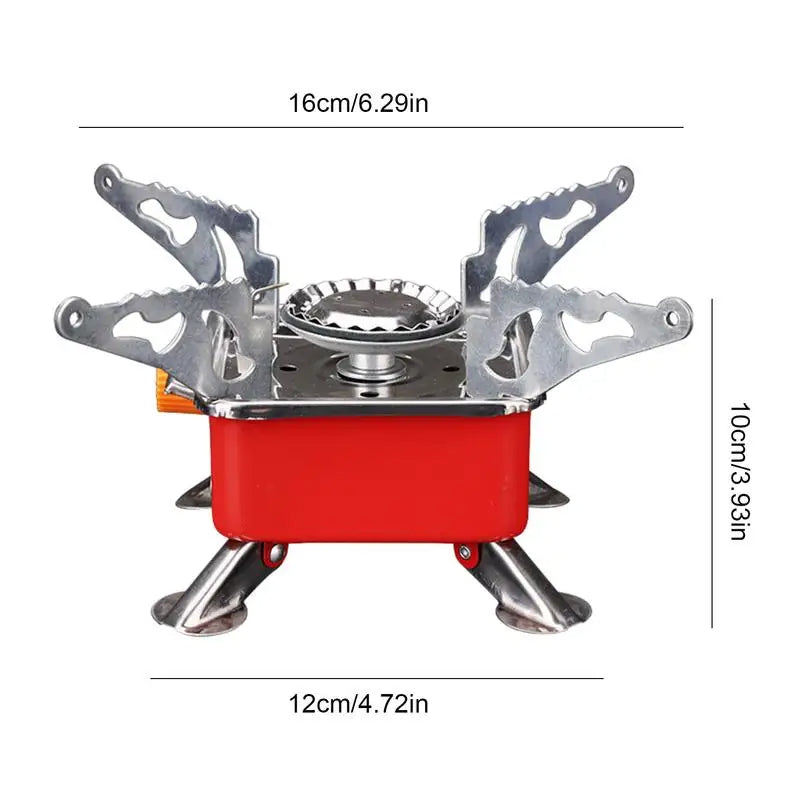 Camping Foldable Windproof Portable Burner Outdoor Gas Tank Stove for Backpacking Camping Hiking and Picnic Camping Burner