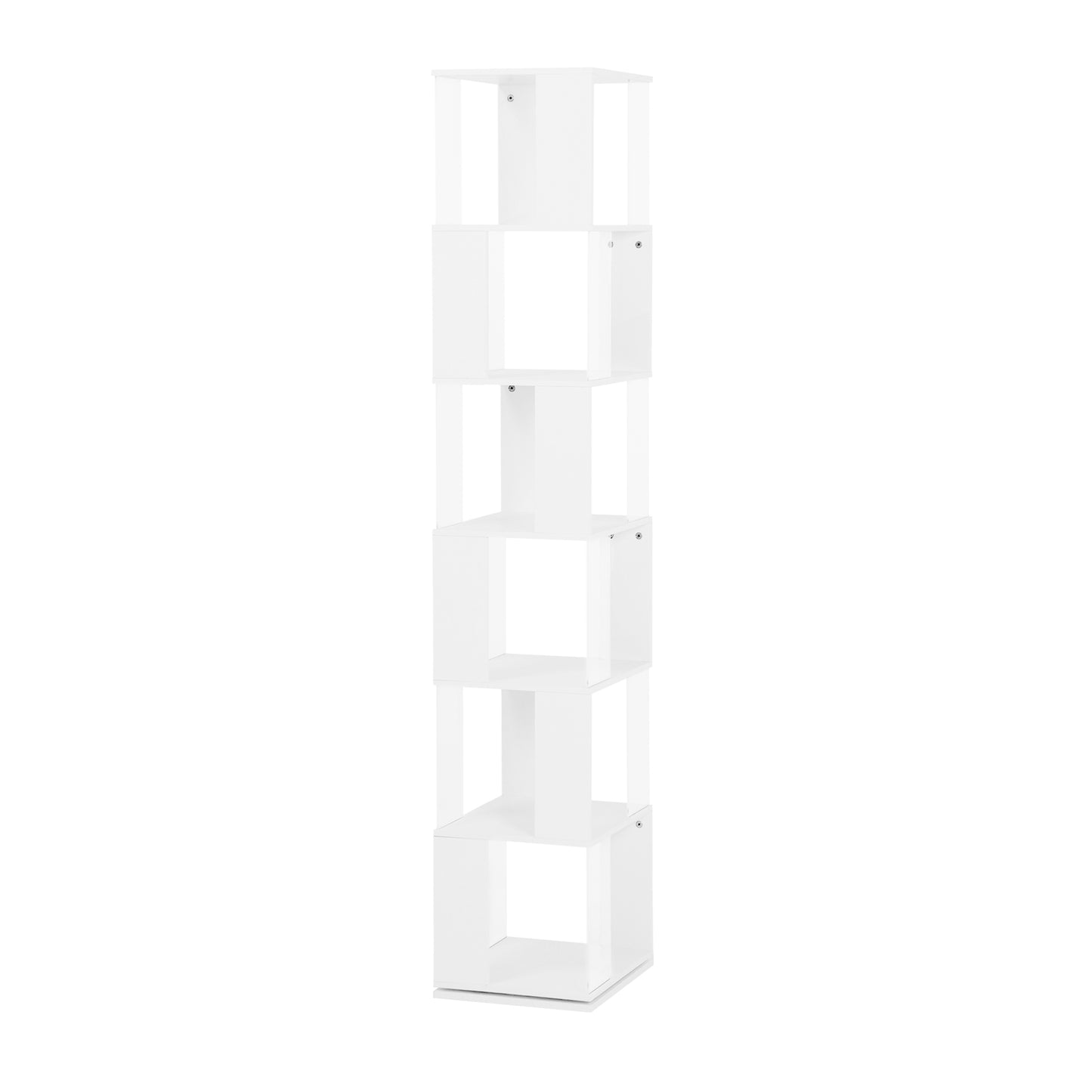 6-layer rotating acrylic board simple bookshelf, multi-functional creative bookshelf for students in the living room