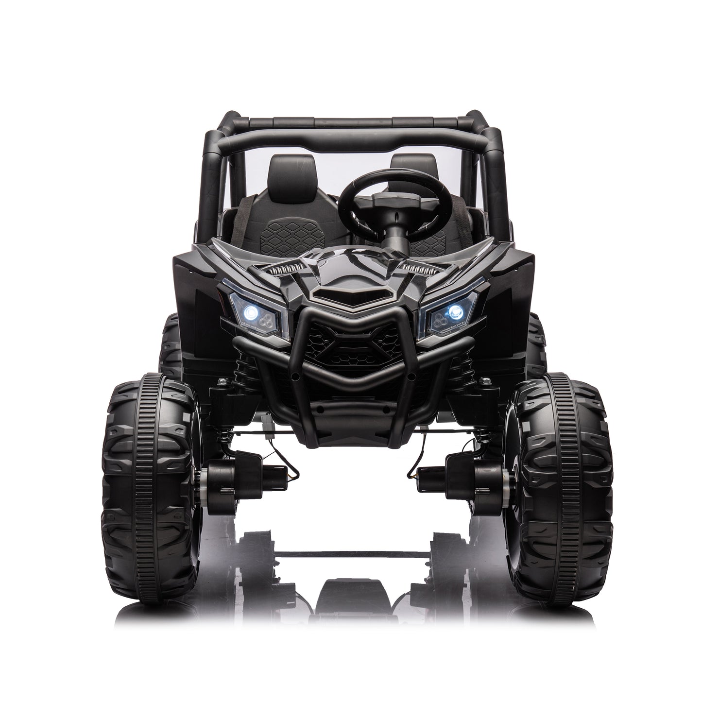 Side by Side 4x4 Ride on Off-Road Truck with Parent Remote Control, Battery Powered Electric Car w/High Low Speed