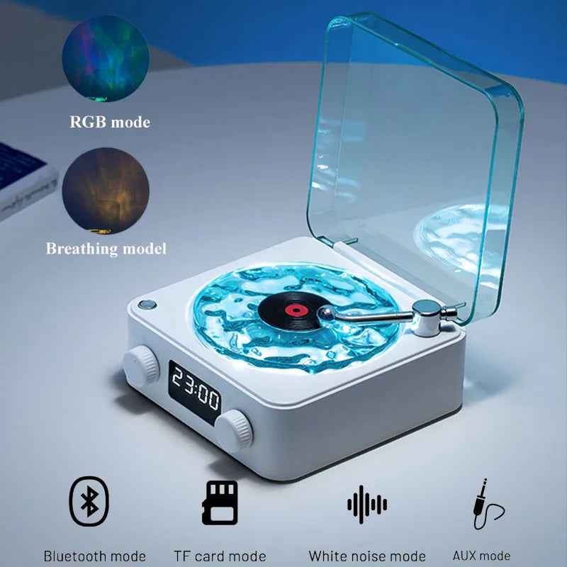 Mini Retro White Noise Bluetooth Speaker Portable Vintage Sleep Aid Bluetooth Speaker Subwoofer with RGB Light Support TF Card - NOVADI