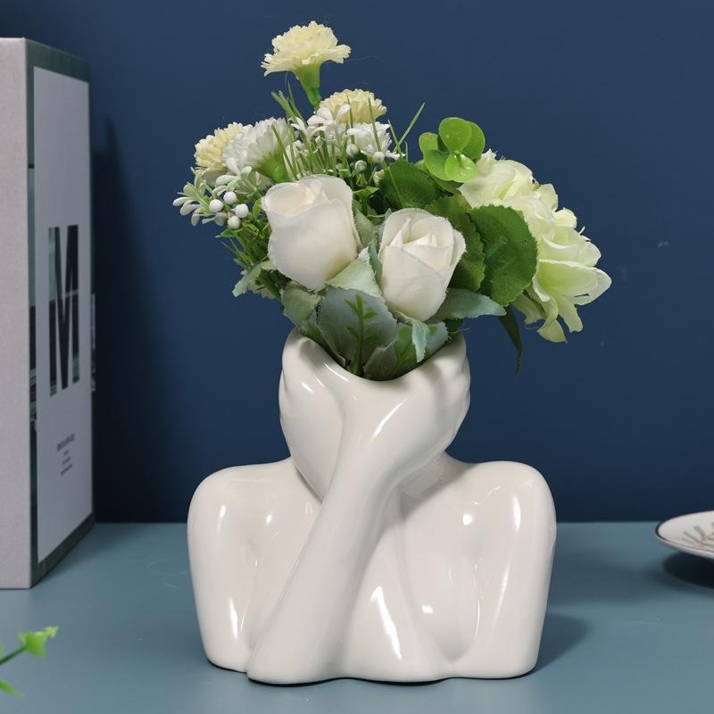 Human Body Ceramic Vase Human Shape Art Vase Nordic Home Decoration Ceramic Vase