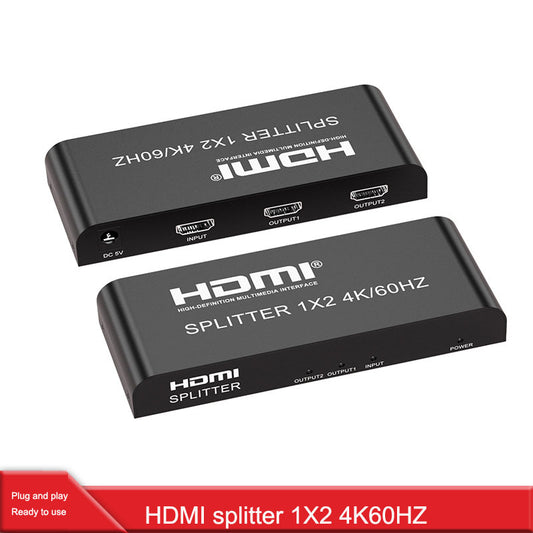 HDMI Distributor 1x2 4K60HZ Series HDMI One In Two Out Divider HD Video Same Screen Device - NOVADI