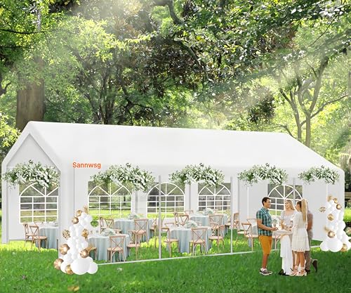 Sannwsg Party Tent -10x20FT Heavy duty Tent with Removable Side, Wedding Exclusive Holday Bithday BBa Backyard Evening Tent