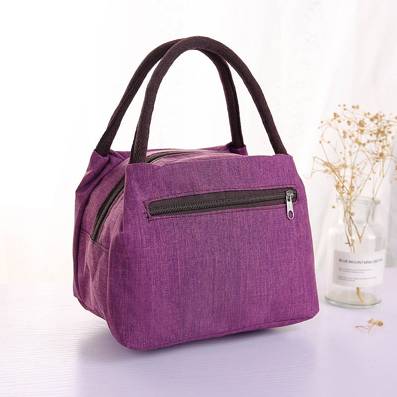 New Oxford Cloth Portable Bag Portable Folding Portable Lunch Box Bag Lunch Bag Thermal Insulation Bag Picnic Bag