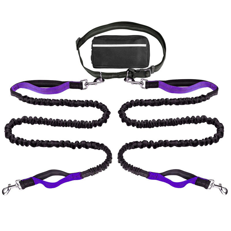 Pet Running Traction Jump Rope Suit Reflective Night Running Sports Waist Bag Cross - NOVADI