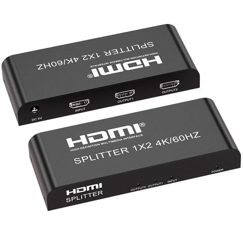 HDMI Distributor 1x2 4K60HZ Series HDMI One In Two Out Divider HD Video Same Screen Device - NOVADI