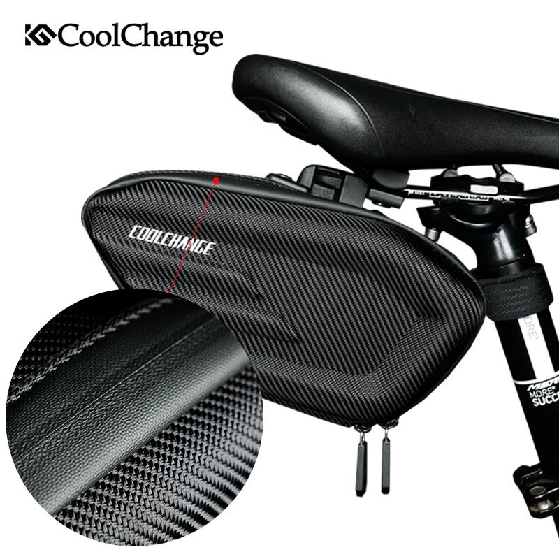 CoolChange Bicycle Saddle Bag Waterproof MTB Bike Rear Reflective Cycling Seat Tail Large  Bike Accessories