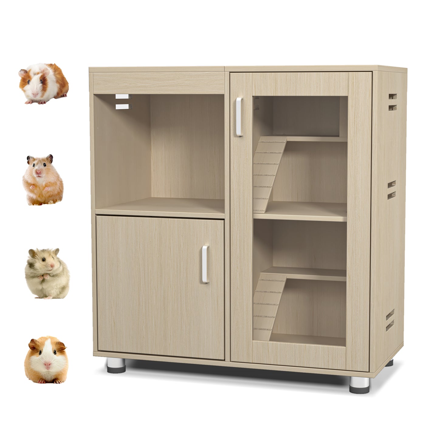 Used for small animal cages with 4 layers of cage wood and window storage cabinets, the top can be opened - NOVADI