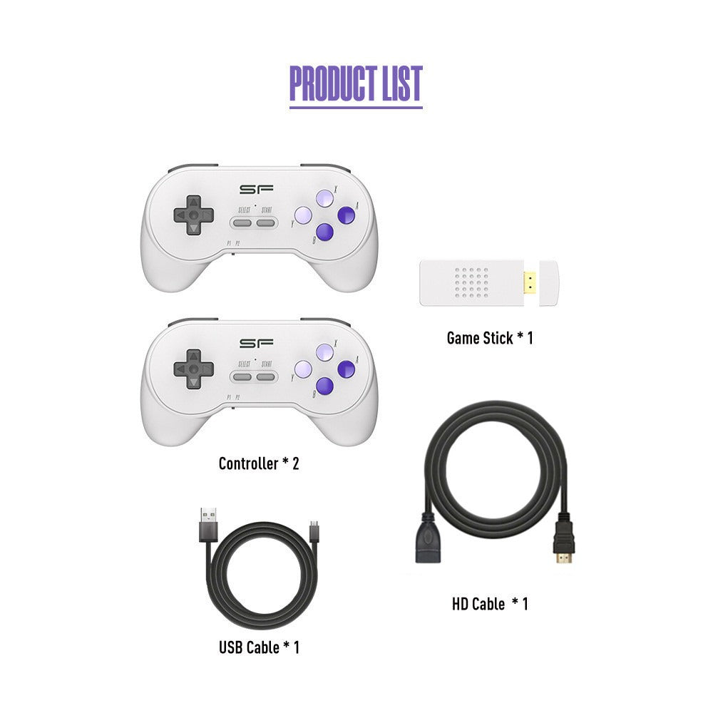 SFC Classic Retro Gaming Console Super SNES Wireless Doubles HD Gaming Console Y2 SF Mini Gaming Console - NOVADI