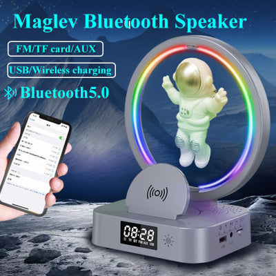 Magnetic Levitation Bluetooth Speaker Astronaut Home RGB Mini Radio TWS Sound Box Outdoor Wireless Subwoofer TF AUX USB - NOVADI