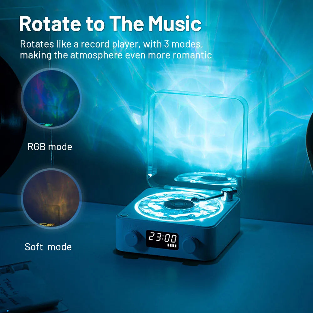 Mini Retro White Noise Bluetooth Speaker Portable Vintage Sleep Aid Bluetooth Speaker Subwoofer with RGB Light Support TF Card - NOVADI