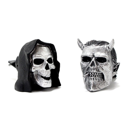 Death Skull Aromatherapy Plugin Resin Ghost Mask Car mounted Aromatherapy Clip Decoration - NOVADI