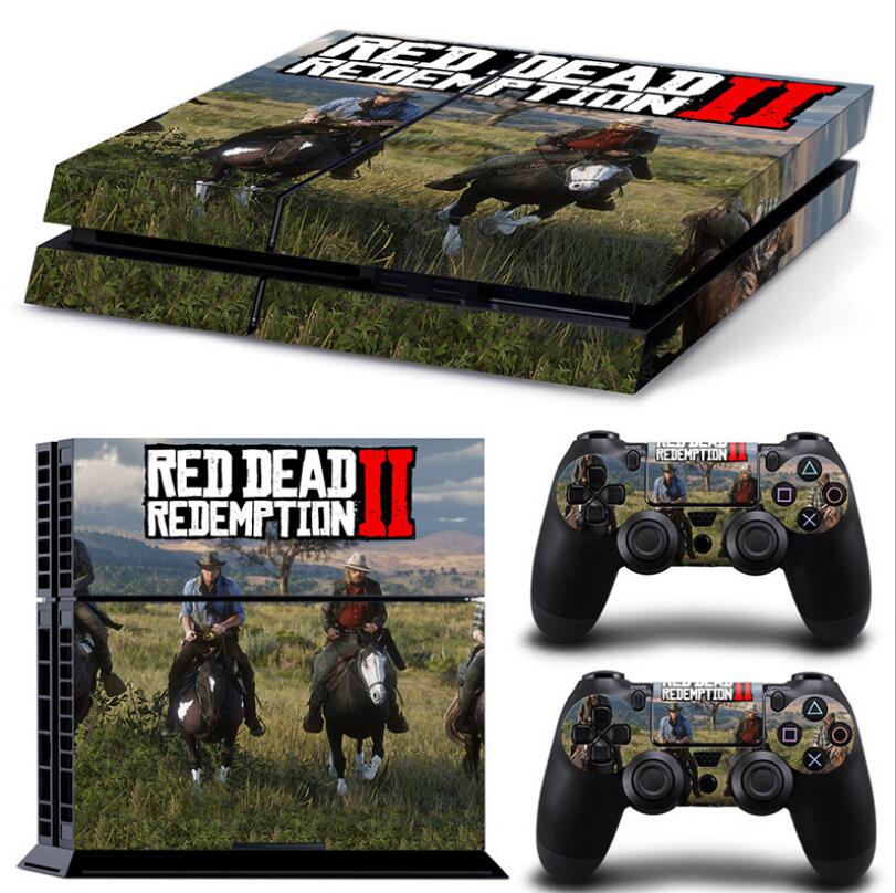 Red Dead: Redemption II PS4 Skin Console & Controller Decal Stickers for Sony PlayStation 4 Console and Two Controller - NOVADI