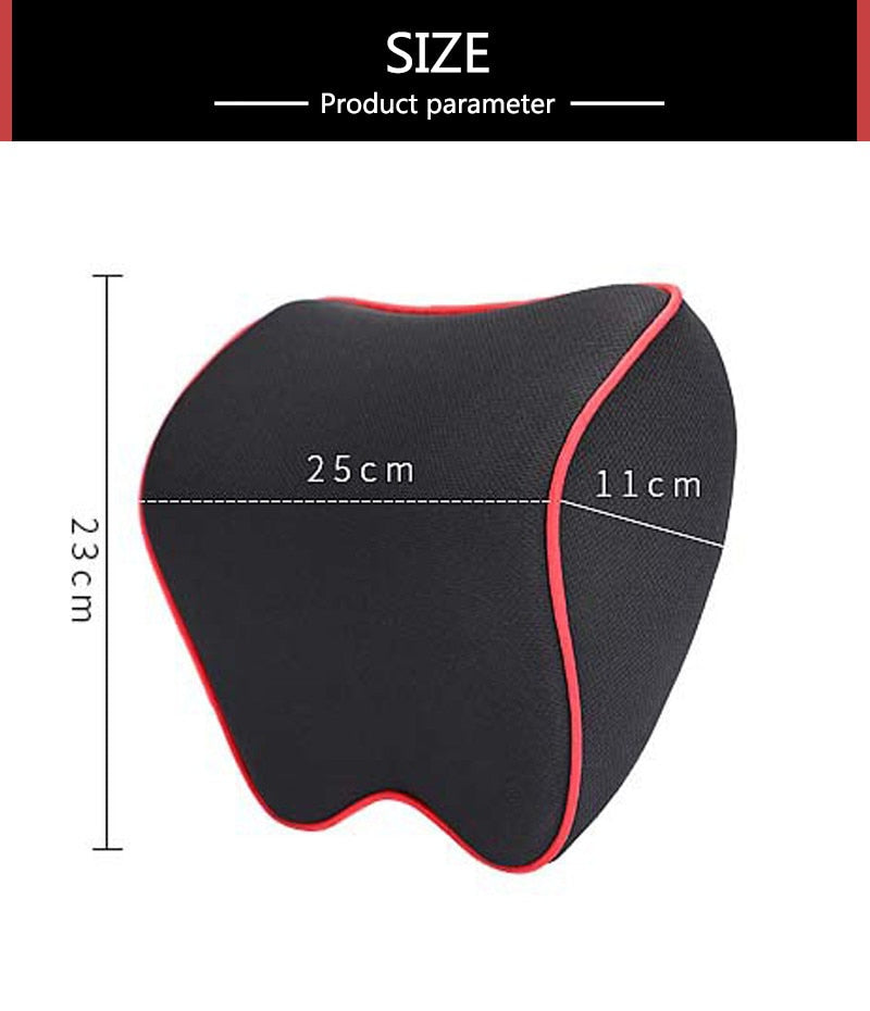 Car Neck Headrest Pillow Car Accessories Cushion Auto Seat Head Support Neck Protector Automobiles Seat Neck Rest Memory Cotton - NOVADI