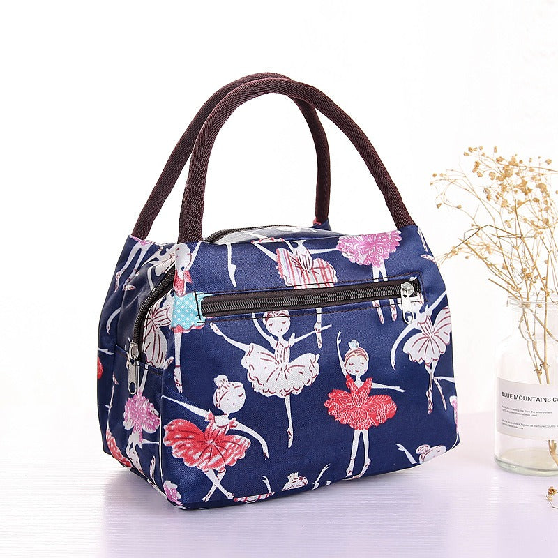 New Oxford Cloth Portable Bag Portable Folding Portable Lunch Box Bag Lunch Bag Thermal Insulation Bag Picnic Bag