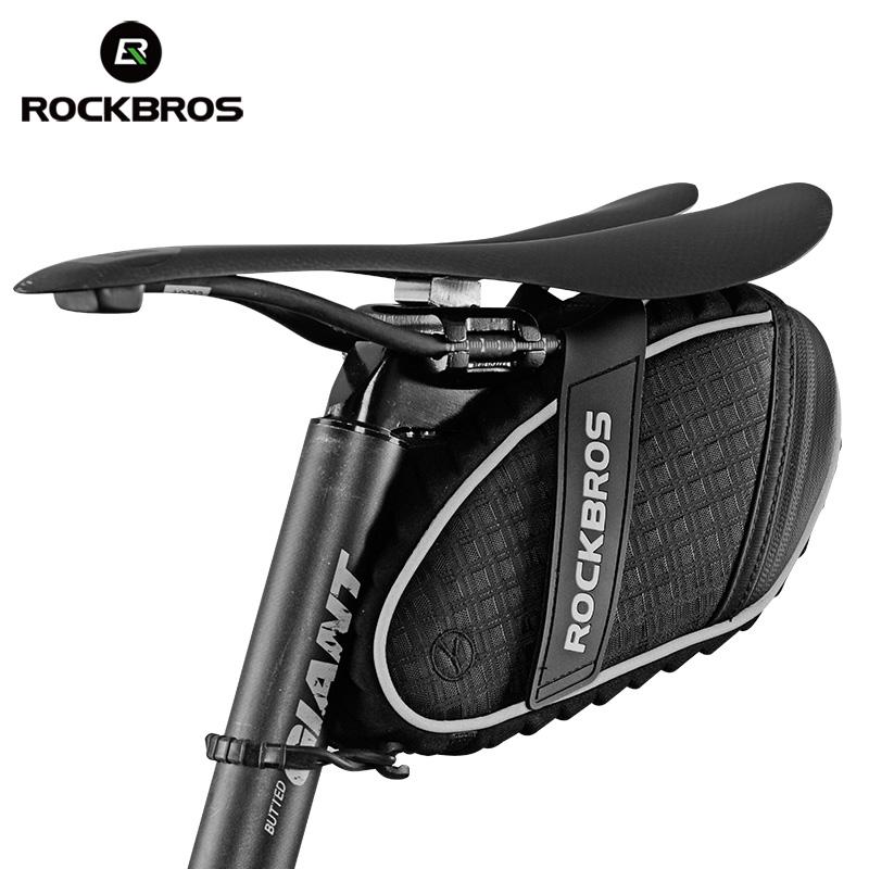 ROCKBROS Bicycle Bag 3D Shell Rainproof Saddle Reflective Bike  Shockproof Cycling Rear Seatpost  MTB Bike Accessories