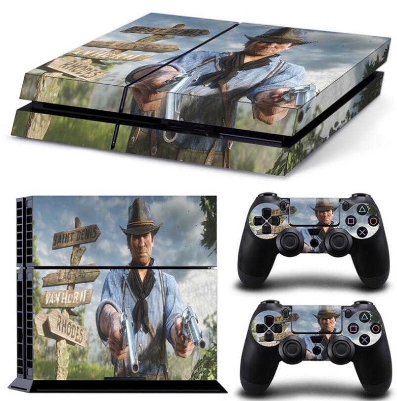 Red Dead: Redemption II PS4 Skin Console & Controller Decal Stickers for Sony PlayStation 4 Console and Two Controller - NOVADI