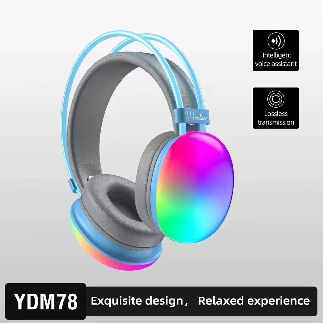 Head mounted Bluetooth earphones YDM78 luminous computer gaming wireless headset - NOVADI