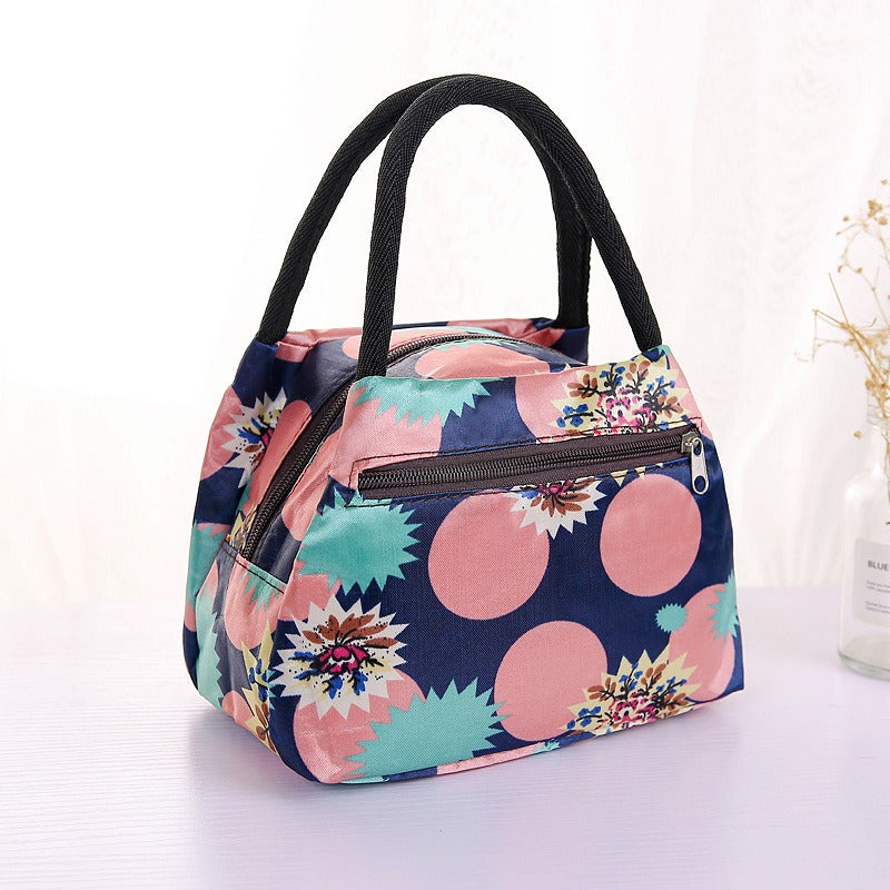 New Oxford Cloth Portable Bag Portable Folding Portable Lunch Box Bag Lunch Bag Thermal Insulation Bag Picnic Bag