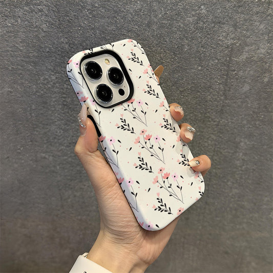 Flower film case 15pro protective case IP16pm 2-in-1 film case phone case Apple 13