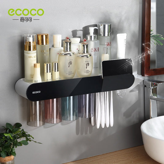 Toothbrush holder wall mounted home mouthwash cup electric non perforated dental tools, dental cylinder set holder - NOVADI