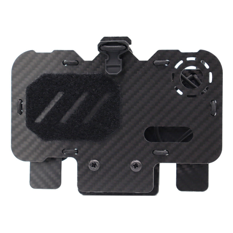 Tactical vest MOLLE system mounted carbon fiber tactical navigation board universal chest folding mobile phone carrier board