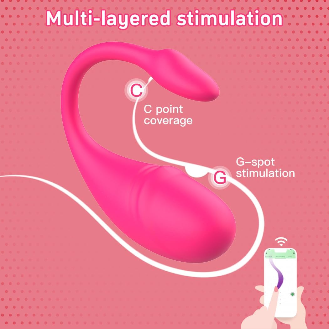 G-Spot Egg Vibrator Vibrating Wearable with APP Control Pantie Vibe Dildo Sex Toys with 4 Modes Waterproof Prostate