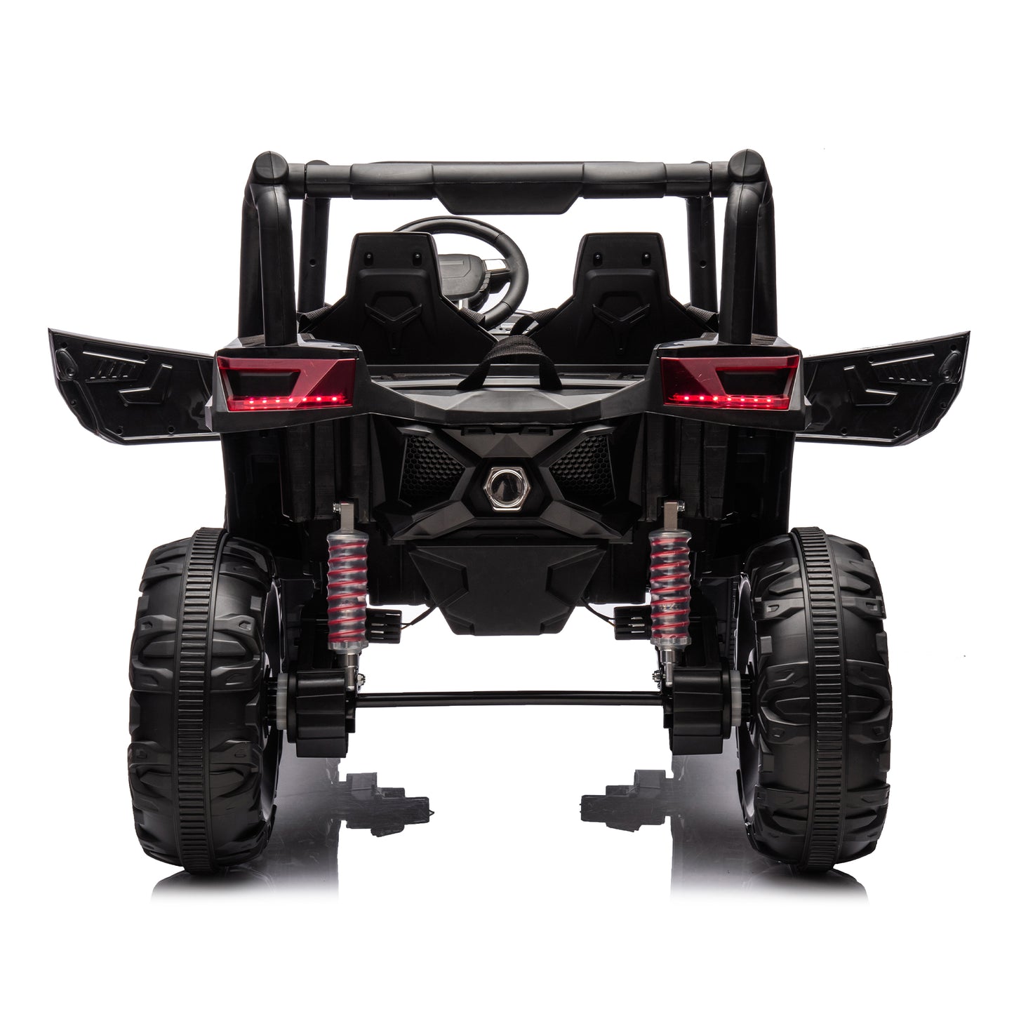 Side by Side 4x4 Ride on Off-Road Truck with Parent Remote Control, Battery Powered Electric Car w/High Low Speed