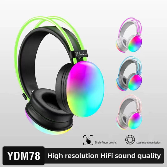 Head mounted Bluetooth earphones YDM78 luminous computer gaming wireless headset - NOVADI