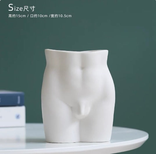 Human Body Shape Flower Vase Nordic Ceramic Flower Pot Home Garden Room Art Decoration