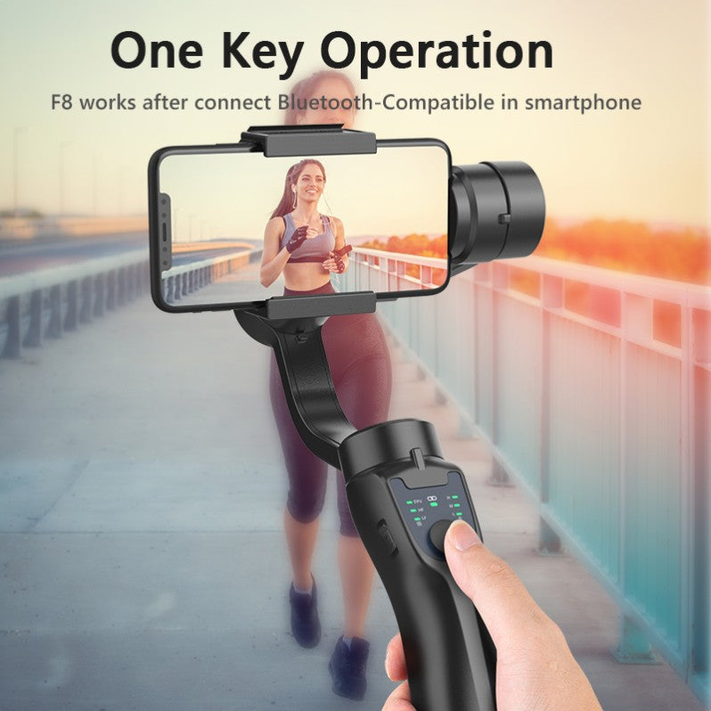 F8 mobile phone camera stabilizer handheld three-axis anti shake platform Tiktok live broadcast tripod short video camera stabilizer - NOVADI