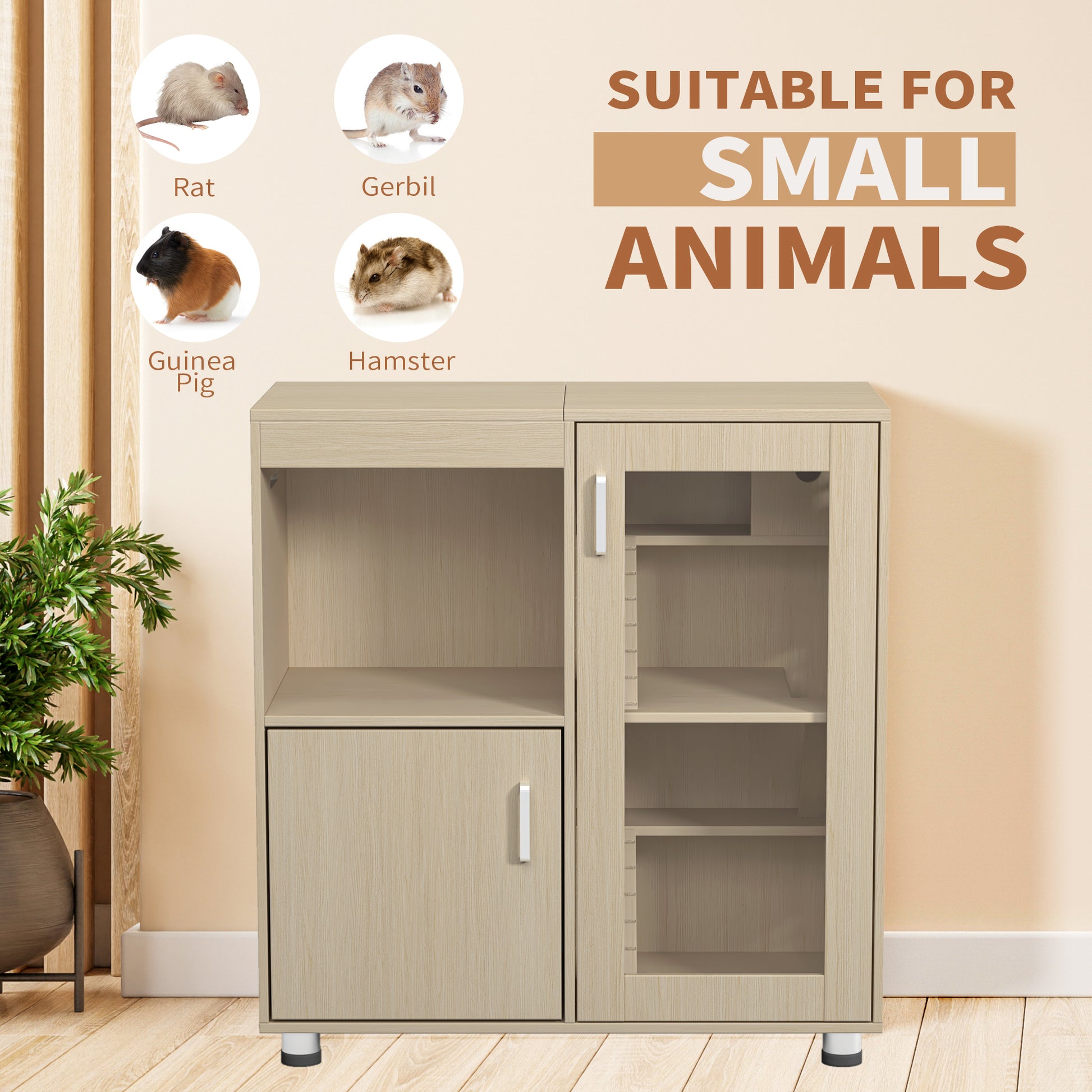 Used for small animal cages with 4 layers of cage wood and window storage cabinets, the top can be opened - NOVADI